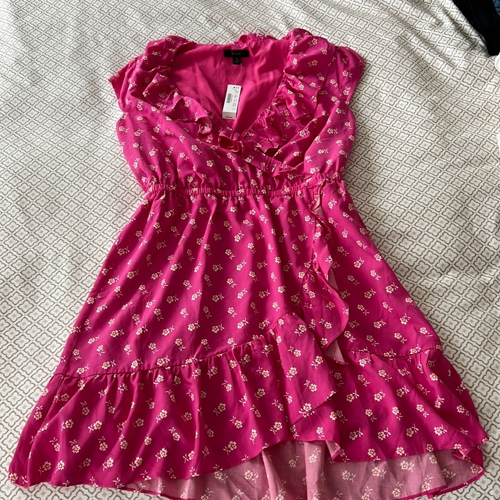 J.Crew flutter sleeve faux wrap dress nwt